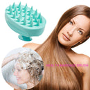 Silicone Head Smooth Hair Massage Brush Bath Scalp Stimulate (Lake Blue) Newly
