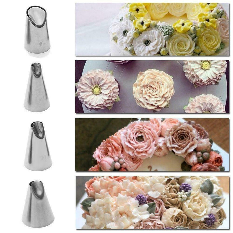 5Pcs/Set Russian Flower Icing Piping Nozzles Tip Pastry Cake DIY Tool F3T4