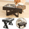 Elevated Stainless Steel Double Bowl Dog Pet Feeder Food Water Bowl (Black)