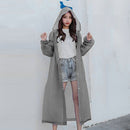 #A Women Men Long Raincoat Waterproof Travel Hooded Rain Coat Rainy Day Supplies