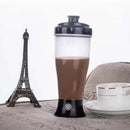 350ml Protein Shaker Mixing Cup Sports Training Automatic Bottle (Black) Newly