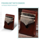 17 Keys Kalimba Musical Instrument Mahogany Thumb Piano Mbira (Coffee)