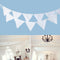 12 Flags 3.2m White Cotton Birthday Wedding Party Pennant Bunting Banner Decor