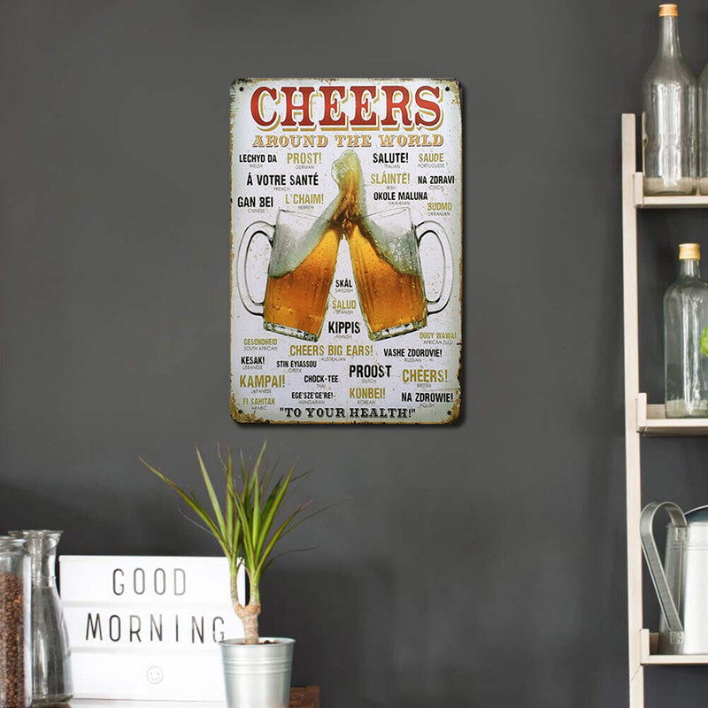 Wine Sheet Metal Drawing Metal Painting Tin Wall Home Poster Bedroom Art Sign