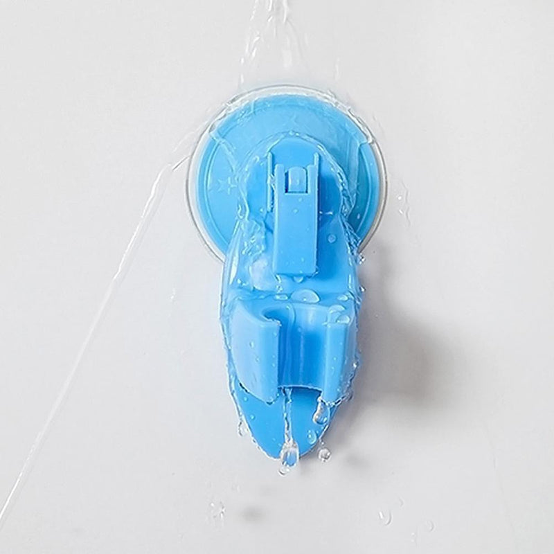 Sucker Type Bathroom Shower Sprinkler Holder Shower Head Bracket (Blue) Newly
