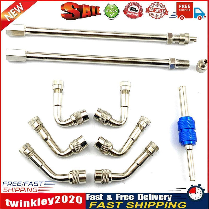 45 90 135 Degree Angle Bent Valve Adaptor Set Motorcycle Accessories Metal Newly