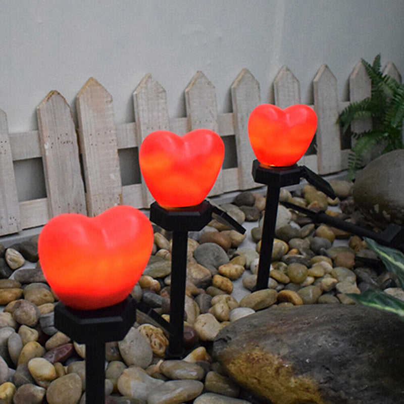 Solar Streetlight Outdoor Lawn Garden Path Yard Love LED Stake Lamp (Red) Newly