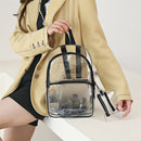 Casual PVC Clear Waterproof Student School Bag Travel Zipper Shoulder Handbag