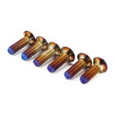 6pcs/lot Burnt Titanium Car Steering Wheel Bolts Hex Head Bolts (M5x15mm) Newly