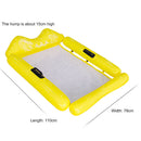 Inflatable Floating Bed Swimming Beach Water Backrest Air Cushion (Yellow) Newly