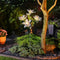 2x LED Solar Garden Orchid Light Waterproof Landscape Fence Decor (White) Newly