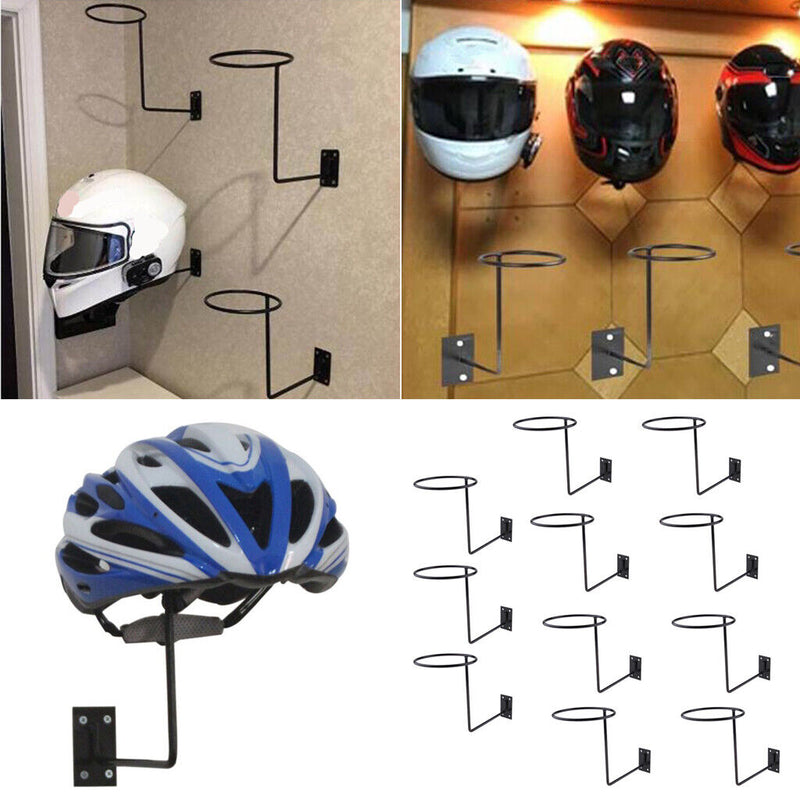 11x Wandmontierter Motorradhelm Jackenständer Perückenständer mit Schrauben