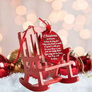 Mini Wooden Rocking Chair Christmas in Heaven Wooden Craft Decorations