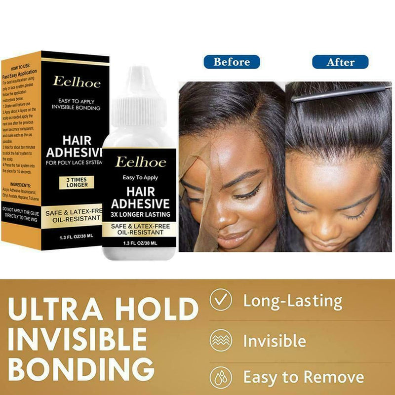 38ml Lace Front Wig Glue Hair Block Invisible Wig Gel Bonding Glue Humidity H7V0