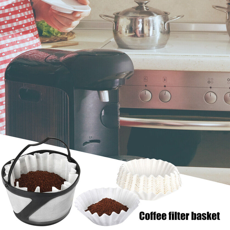 100Pcs White Coffee Filters Cone-Shape Drip Coffee Powder Filter Papers Strainer