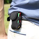 Portable Mini Golf Ball Holder Bag SBR Neoprene Hip Bag w/4Tees + 2 Ball