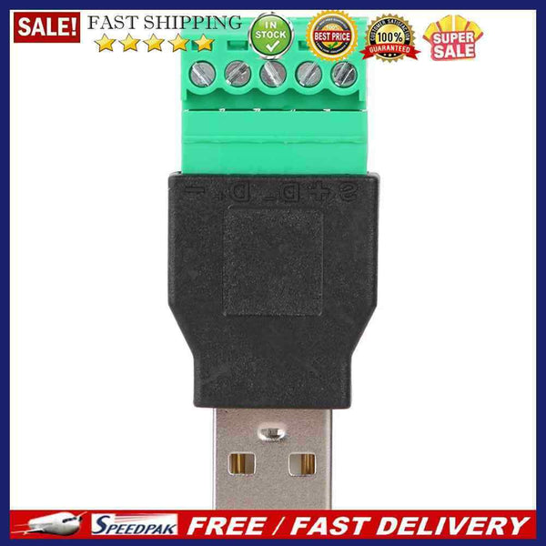 USB2.0 Type-A Male to 5pin Screw Terminal Apdater Connector