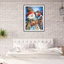 5D DIY Cartoon Snowman Full Round Drill Diamond Painting Kit Artwork Craft
