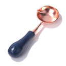 Sealing Stamp Wax Spoon Wood Handle Seal Bead Furnace Stove Pot (Dark Blue)
