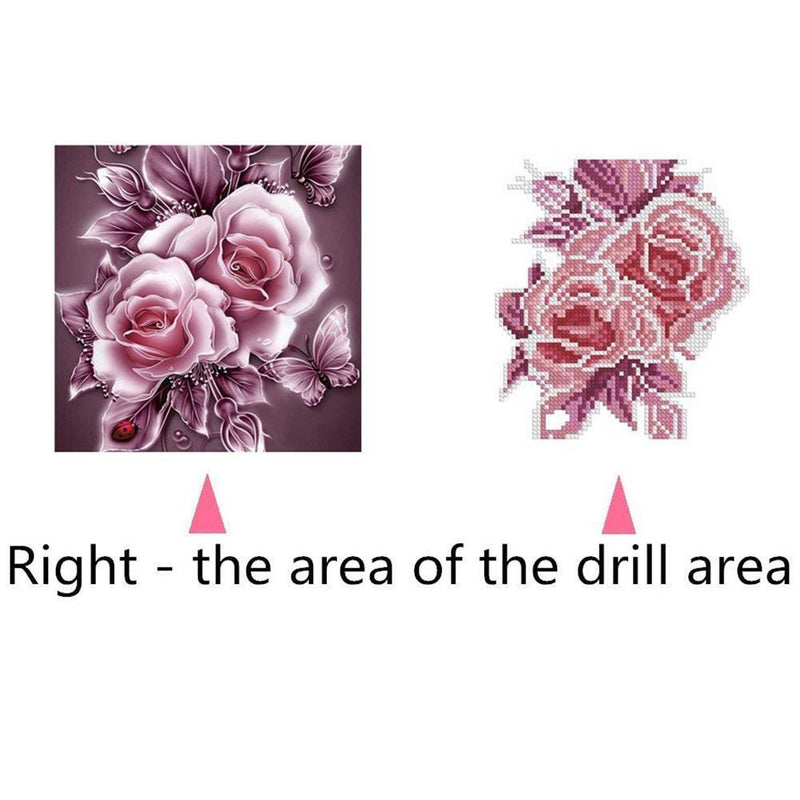 Rose 5D Diamond Painting Embroidery DIY Craft Cross Stitch Home Decor(Pink Newly