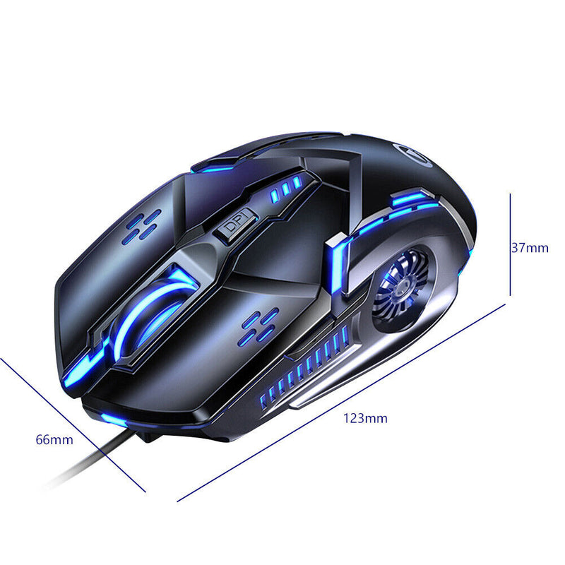 G5 Wired Gaming Mouse 6 Button 3500 DPI USB Computer RGB Light Mice (Black)
