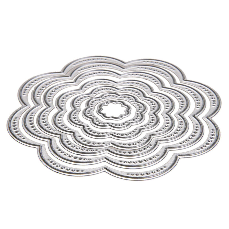 7Pcs/Set Flower Circles Metal Cutting Dies Stencils DIY Scrapbook Newly