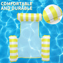 Swimming Pool Float Hammock Multi-Purpose Inflatable Lounge Bed (Yellow) Newly