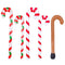 Inflatable Candy Canes PVC Candy Canes Balloons Costume Prop (1.2m Printed)