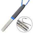 Double Groove Fishing Hook Hone Fishing Grinding Hook Sharpener Tool (Blue)