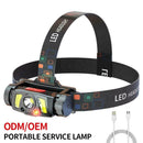 2000LM LED Headlight Head Lamp Motion IR Sensor Head Light Super Battery X4K6