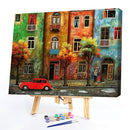 Colored Streets Frameless Picture Oil Paint By Numbers Hand Painted Picture