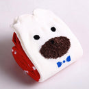 Girls Cartoon Socks Cotton Baby Child Knee High Long Stockings (White Bear