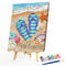 Beach Slippers Oil Paint By Numbers DIY Canvas Wall Art Picture Craft Home De