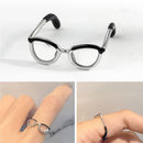 Accessories 2022 Women Girls Cute Glasses Ring Jewelry Finger Ring Bohemian
