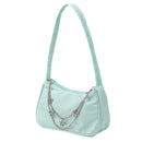 Fashion Women Pure Color Butterfly Chain Underarm Bag Hobos Handbag (Green)