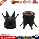 2pcs Bicycle Tire Valve Caps Dustproof Crown Tyre Wheel Stem Cover (Black) Newly