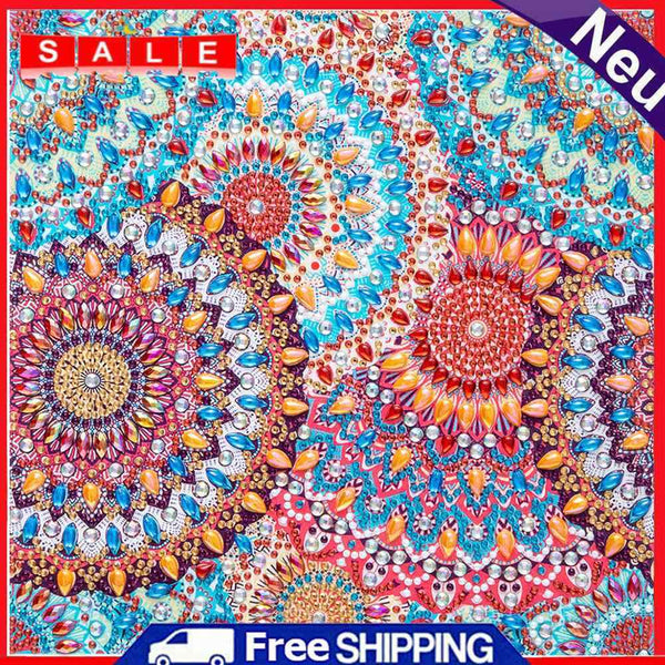 30x30cm 5D DIY Partial Special Shaped Drill Diamond Painting Datura Abstract Art