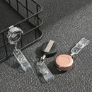 ID Name Card Anti-Lost Clip Metal Key Ring Retractable Badge Holder Lanyards