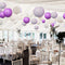 4 inch Round Chinese Paper Lantern DIY Paper Ball Lamp Party Decor (Purple)