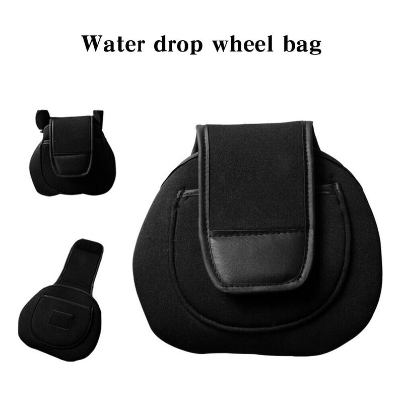 Flannel Fishing Reel Bag Protective Case Cover for Low Profile Baitcasting Wh