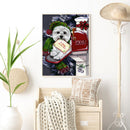 5D DIY Diamond Painting Christmas Puppy Full Drill Rhinestone Mosaic Art Pict