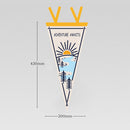 Camping Tent Bunting Pennant Outdoor Scene Layout Triangle Hanging Flag (E)