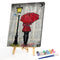 Umbrella Girl Oil Paint By Number Set DIY Coloring Drawing Hand Painted Wall Art