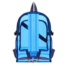 Women/Men PVC Clear Waterproof Backpacks Teen Hologram Schoolbags/Blue