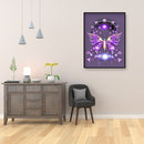 DIY Full Drill Round 5D Diamond Painting Butterfly Picture Handicraft Home De