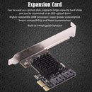 PCI-E 1x to SATA3.0 2 Port Riser 6Gbps PCI Express Adapter Card Desktop Computer