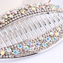 Women Fashion Headwear Crystal Hair Clip Banana Clip Ponytail Hairpin