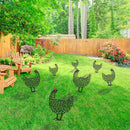 Acrylic Hollow Chicken Ornaments Backyard Lawn Stakes Yard Art Decor (E) Newly