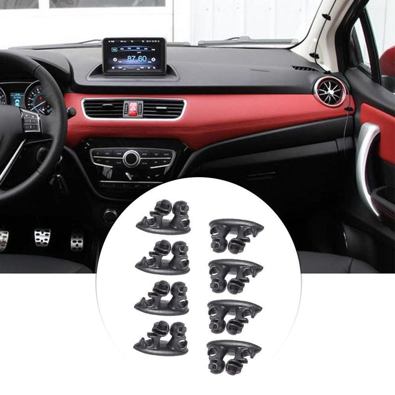8pcs Adhesive Car Wire Clips Cord Earphone USB Cable Clamp Holder Organizer