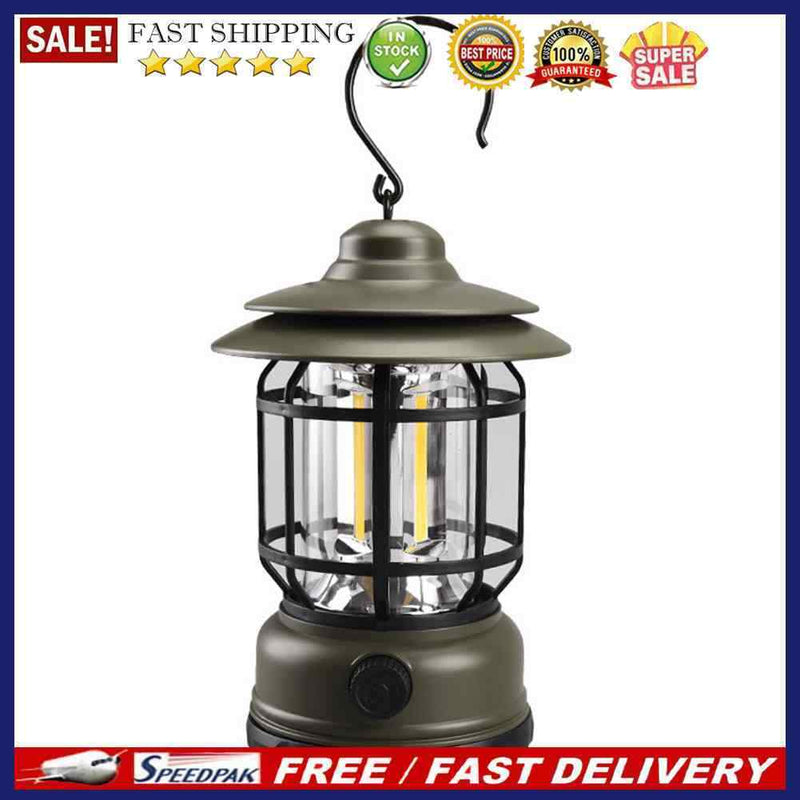 Multi-function Outdoor Camping Lights Retro Portable Hanging Lantern Tent L
